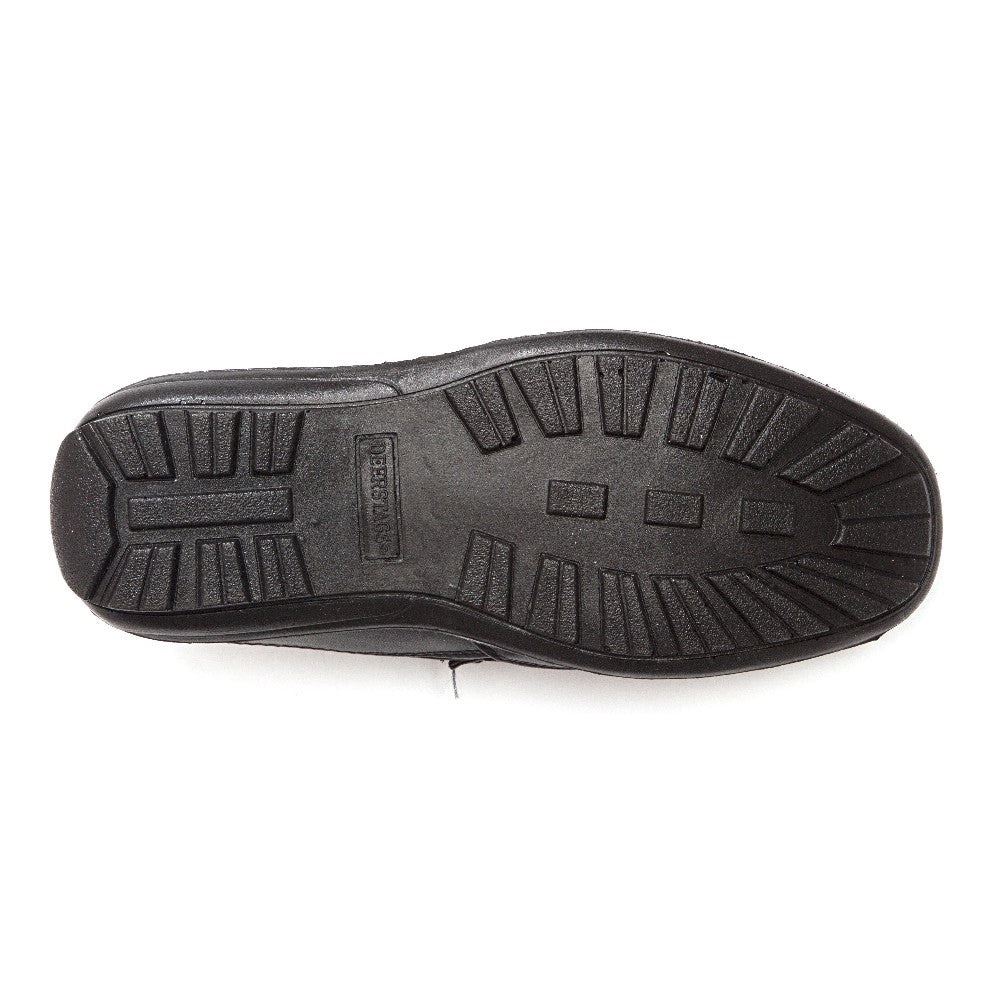 Deer Stags Black Dress Shoes with Moccasin Toe and Padded Collar - Picture 7 of 9